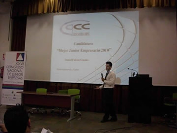charla para el mejor junior empresario de 2010